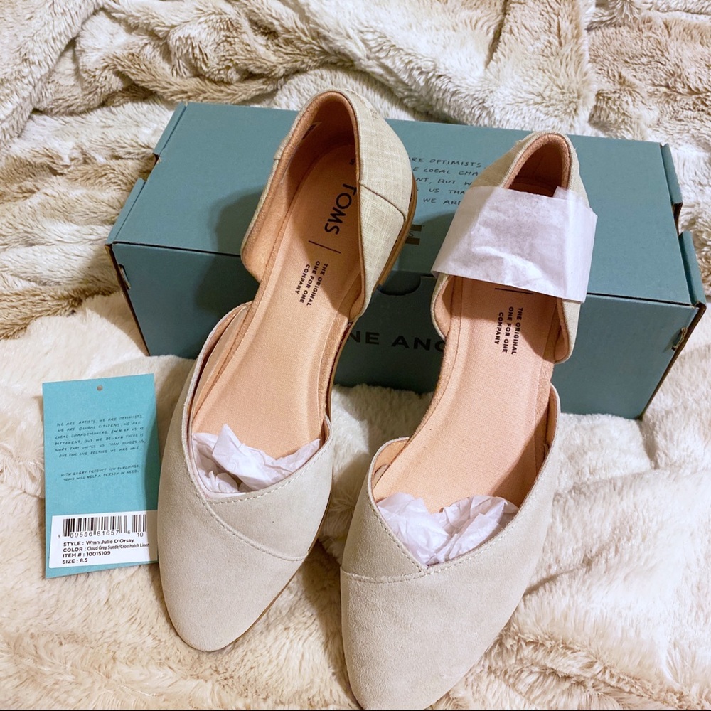 NIB TOMS Julie D’Orsay Flats Sz 8.5